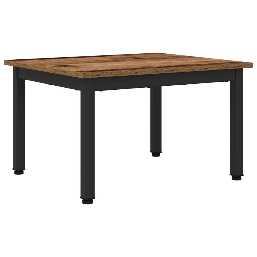 vidaXL Couchtisch aus Altholz in Braun mit Metallbeinen, B/T/H: 60 x 50 x 36 cm - Bild 2