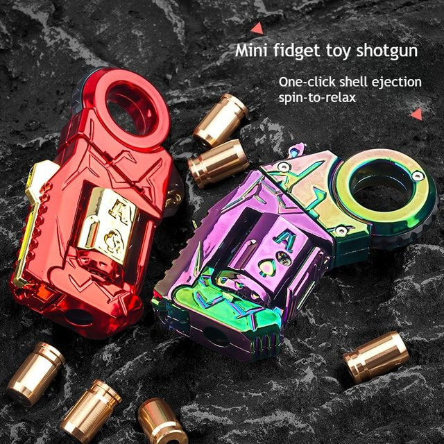 MYGVN Mini-Spielzeugpistole aus Legierung, mit Ein-Knopf-Muschel-Auswurfspinner - Bild 1