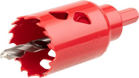 Wolfcraft Lochsäge aus Bimetall in Rot, Durchmesser: 35 mm - Bild 1
