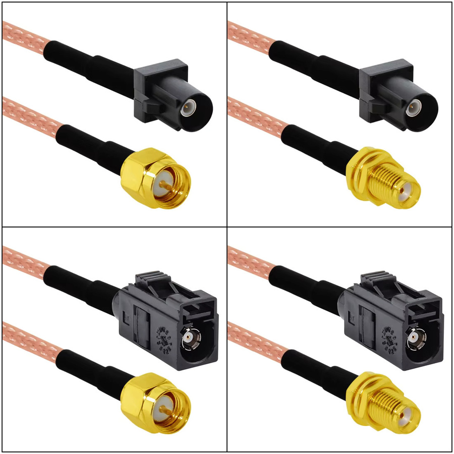 DexMRtiC Fakra auf SMA Adapter Pigtail Kabel RG316 für GPS-Antennen, Schwarz - Bild 3