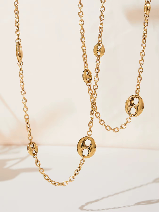 Nivora Halskette, Edelstahl, 18K PVD vergoldet, Gold, Damen - Bild 2