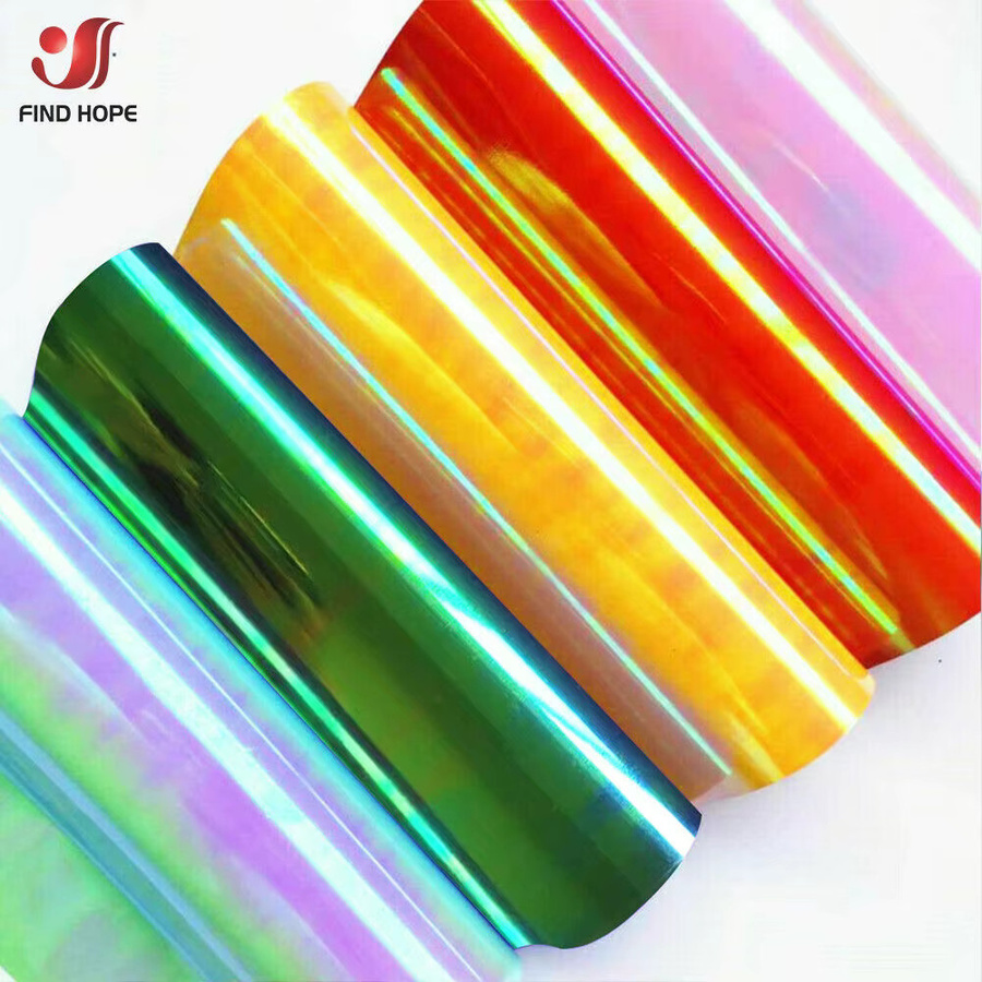 Holografische HTV Transferfolie zum Aufbügeln für Kleidung und DIY-Projekte, Multicolor, B: 30 cm, T: 25 cm - Bild 3