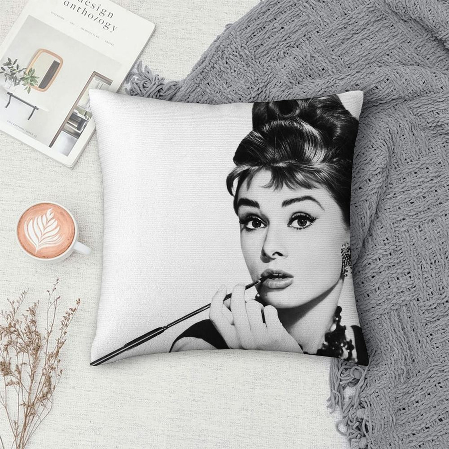 Doja Home Dekorative Plüsch-Kissenbezüge Audrey Hepburn Design, Multicolor, B/B: 50,8 x 50,8 cm - Bild 2