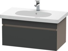 Duravit Waschtischunterschrank DuraStyle in Grau, wandhängend mit 1 Auszug, B/T: 80 x 45,3 cm - Bild 1