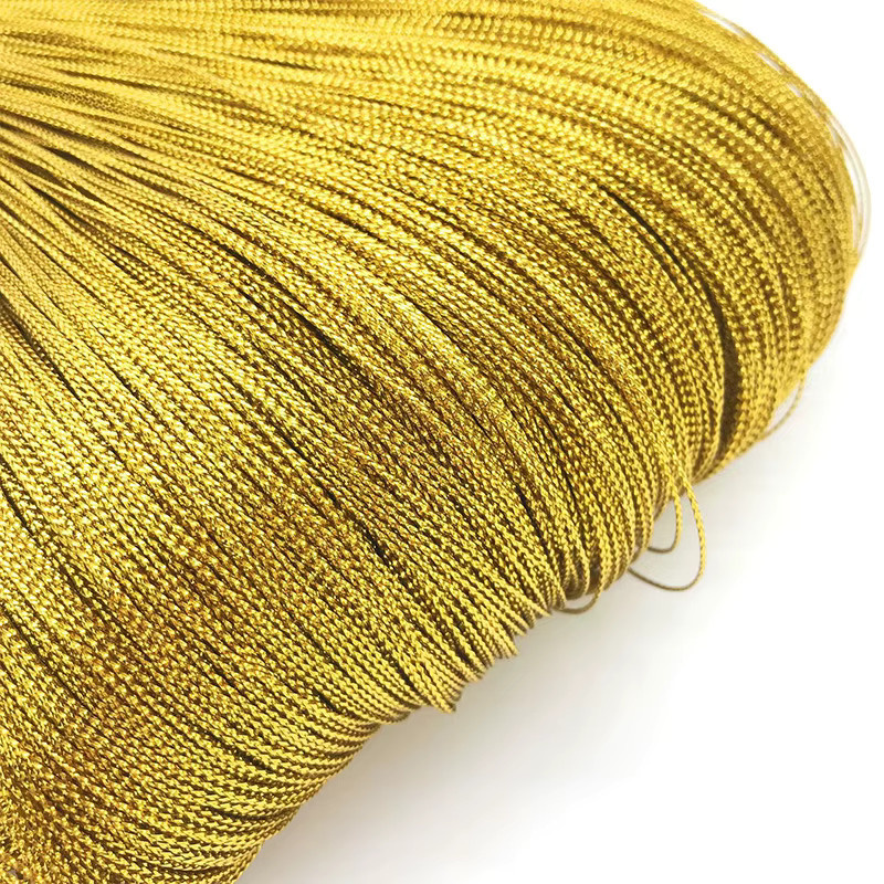 Goldfaden Hängeetikett-Seil elastisch und kernlos für Weihnachtsdekoration und Verpackungen in Gold - Bild 1