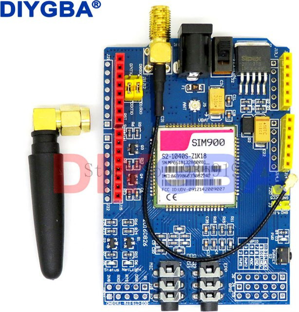 DNIGEF SIM900 GPRS/GSM Shield Development Board Quad-Band-Modul für Arduino, Blau - Bild 1