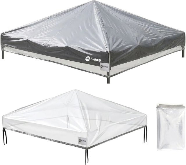 Sekey Pavillon Schutzhülle aus transparentem EVA, wasserdicht, B/B/H: 300 x 300 x 300 cm - Bild 1