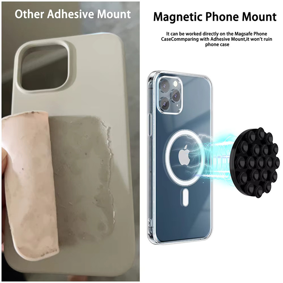 Mptionx Magnetischer Saugnapf Telefonhalter in Pink für Handyhüllen und Dusche - Bild 4