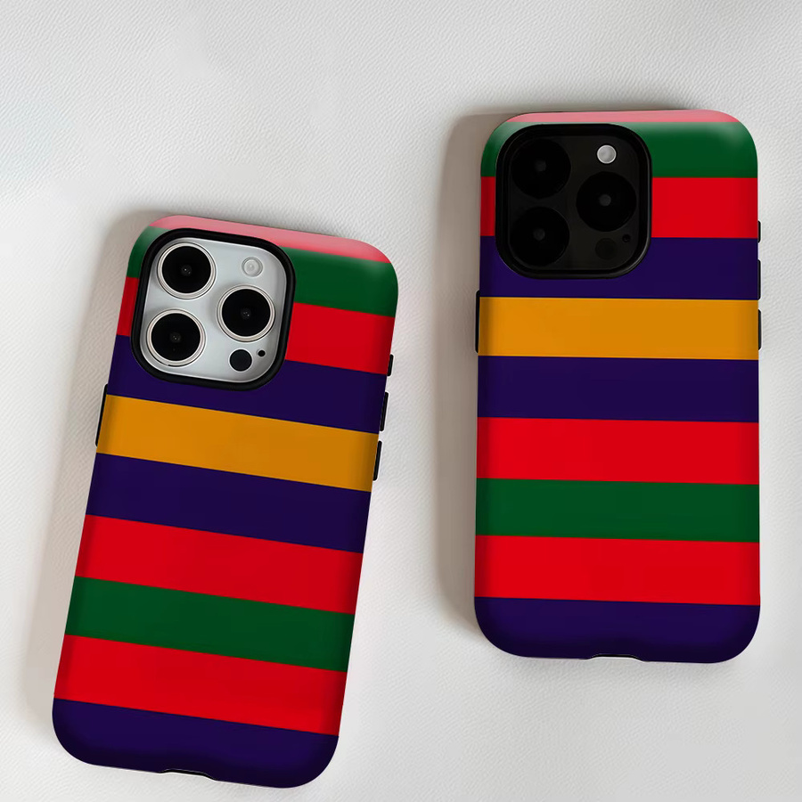 Aurea Case Matte Bumper MagSafe kompatible iPhone Hülle mit Regenbogenstreifen in Multicolour - Bild 6