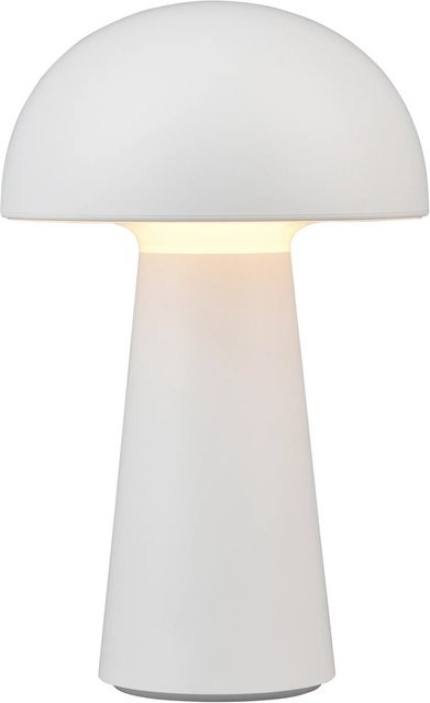 Reality LED-Tischleuchte Lennon Weiß dimmbar mit Touch-Funktion und Akku, Pilzform, Ø 13,6 cm - Bild 1