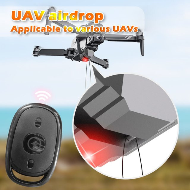 Universal Drone Airdrop Werfer System mit 2,4 GHz Fernbedienung für allgemeine Nutzlast-Lieferungen in Schwarz - Bild 1