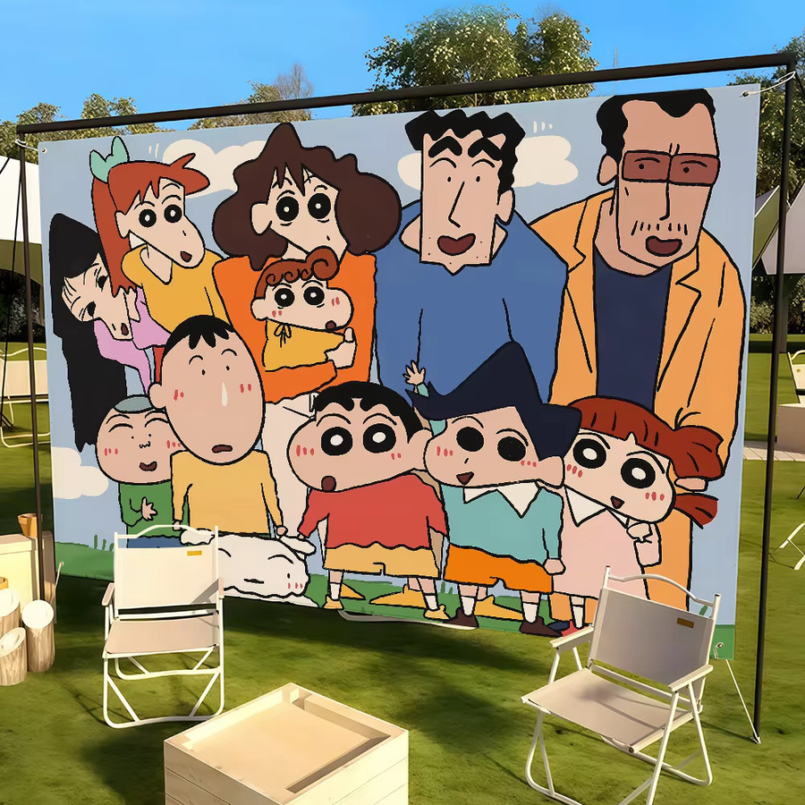 Crayon Shin-chan Flagge als Wanddekoration für Party und Club, Mehrfarbig, B: 60 cm, H: 40 cm - Bild 4