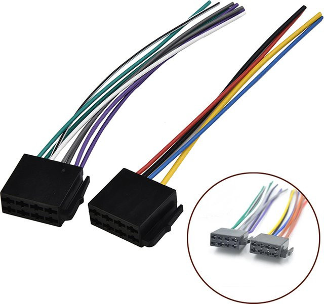 HpLive Auto Stereo Radio ISO Kabel Adapter Universal Stecker auf Buchse aus ABS für Automobil Zubehör - Bild 1
