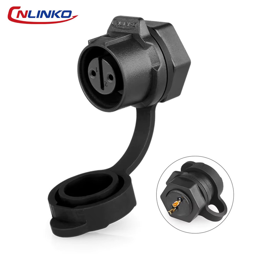 CNLINKO LP12 Wasserdichter elektrischer Stecker 90 Grad L-Form mit Quick-Release und Lötanschluss 2 bis 8 Pin - Bild 3
