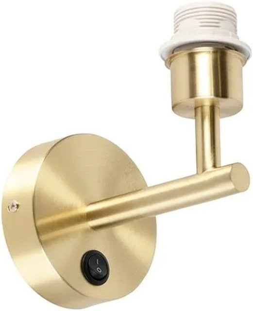 QAZQA Wandleuchte Gold mit Schalter, dimmbar, E27, minimalistisches Design - Bild 1