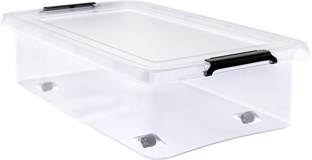 Deuba Aufbewahrungsbox transparent stapelbar B/T/H: 60 x 40 x 17 cm - Bild 1