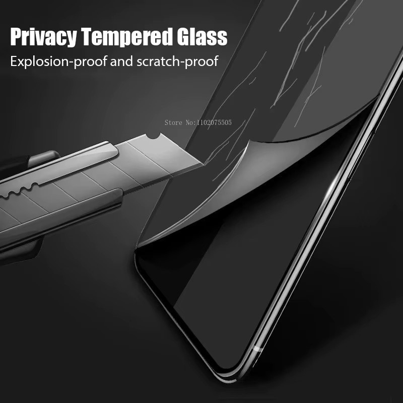 3er-Pack Privatsphäre Displayschutzfolie aus Glas für Xiaomi Mi 10T 9T 11 12 Lite 12T 13 und Poco X3 Pro NFC X5 F3 X4 GT F4 C40 M3 M4 M5 - Bild 5