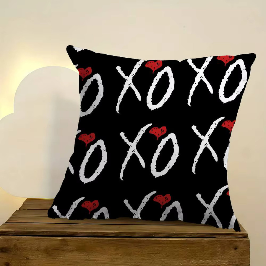 Kayou Kissenbezug The Weeknd X O Album Design in Schwarz, quadratischer Kurzplüsch-Kissenbezug mit doppelseitigem Druck, Breite: 30 cm, Höhe: 30 cm - Bild 4