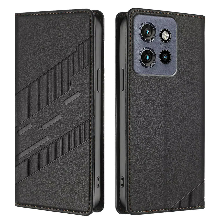 Luxus Flip Cover Handyhülle für Motorola Moto Edge 60 Pro, Edge 70 Signature Stylus 5G, Moto Edge 50 Fusion, 50 60 NEO und X50 Ultra in Pink oder Black - Bild 4