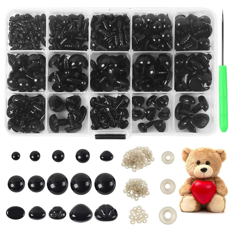 SMI Fine Bastelpuppenaugen und Nasen, Nachfüllpack, 566 Stück - Bild 2