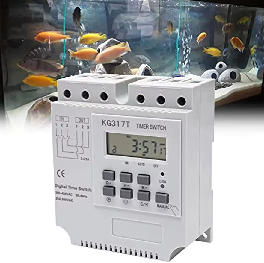 Programmierbarer 3-Phasen Digital-Timer Zeitsteuerung 380V 50-60Hz in Grau und Weiß - Bild 2