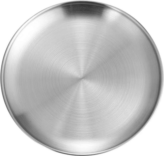 Runde Pizzaform aus Edelstahl von CosyHome in Silber, Durchmesser: 30 cm - Bild 1