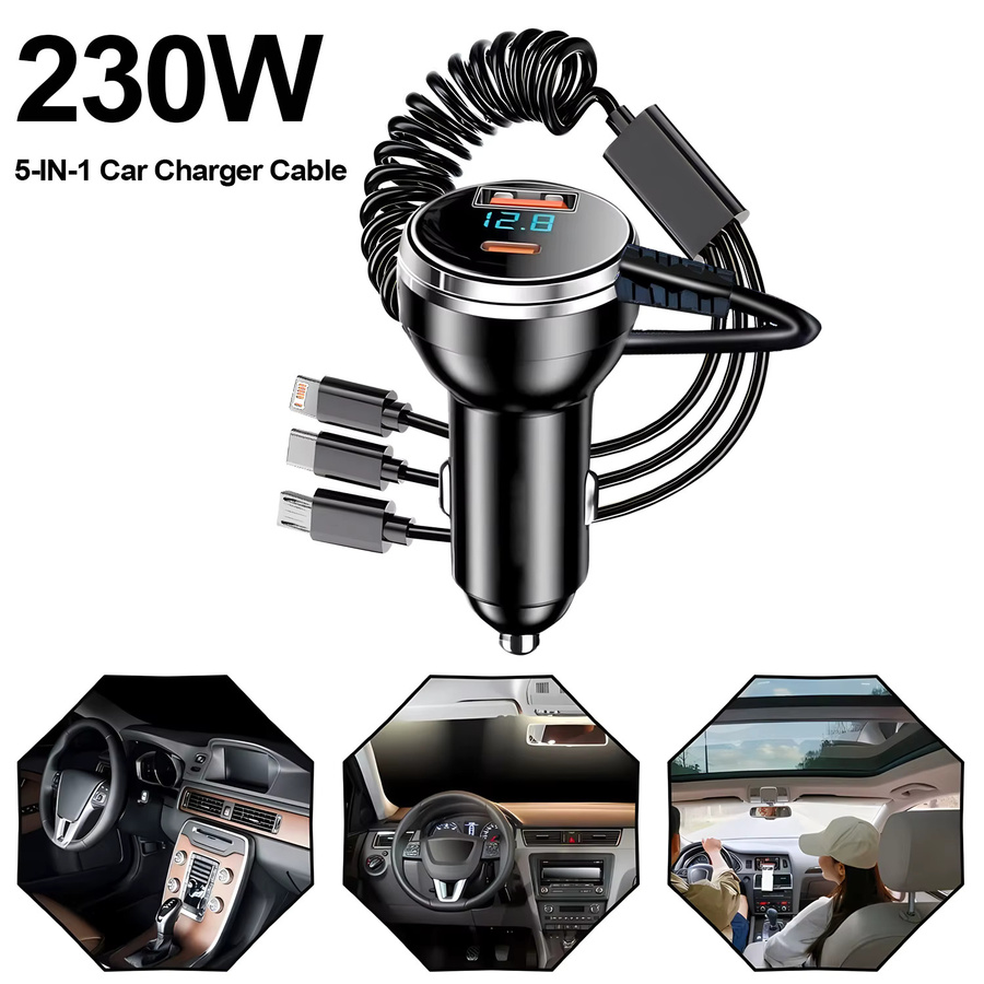 BESY USB-C Auto-Ladegerät mit 27W PD Schnellladung in Schwarz - Bild 5