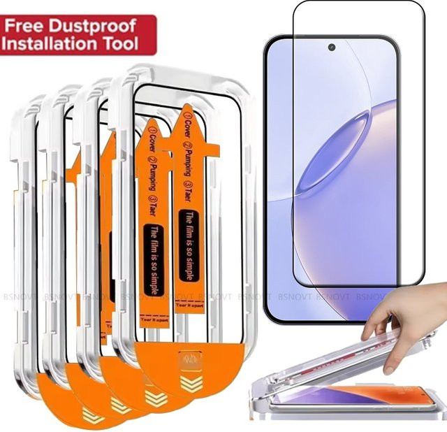 Realme 16 Pro Panzerglas Displayschutz 9H Staubfrei Vollflächig Transparent - Bild 1