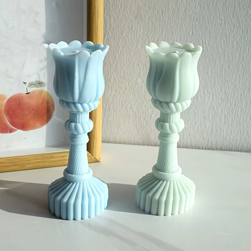 Silikonform für Tulpen-Blumenkerzen zur Herstellung von Kerzen und Gipsschmuck - Bild 2