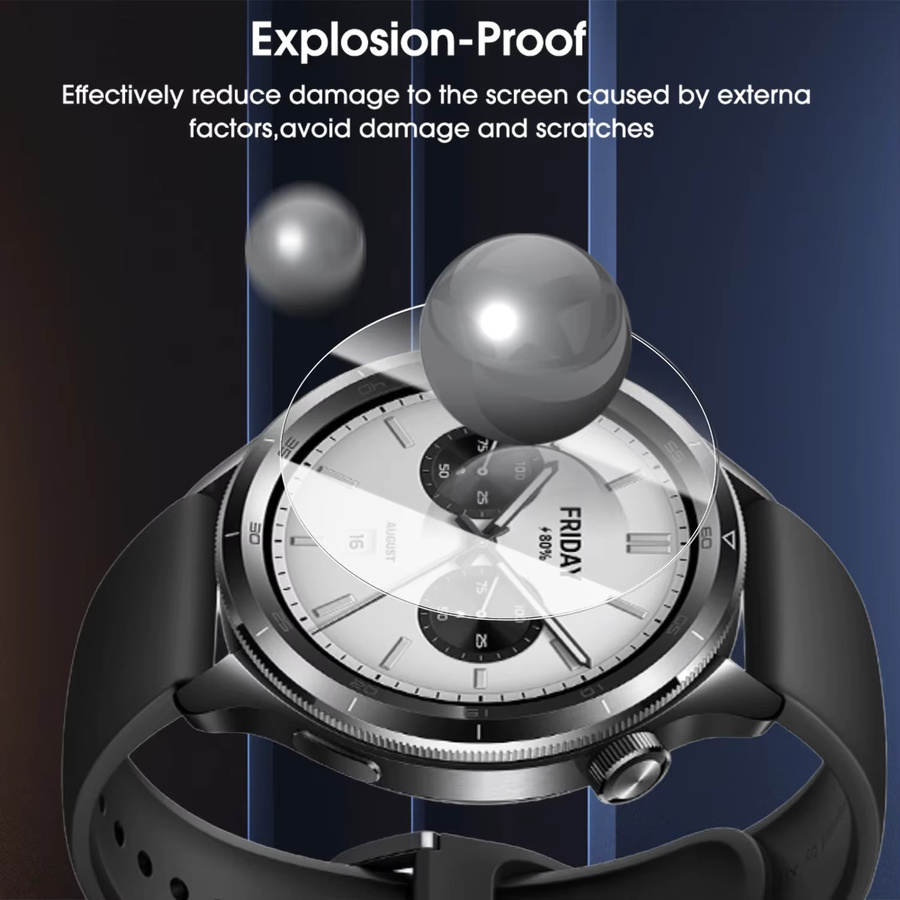 Displayschutzfolie Xiaomi Watch S4 41mm, gehärtetes Glas, transparent - Bild 4