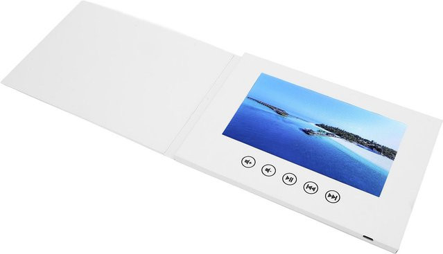 3CZY Video-Grußkarte mit 720P HD-LCD-Bildschirm und 128 MB Speicher in Weiß - Bild 1