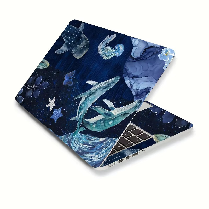 Dream Dolphin Laptop Schutzfolie aus PVC in Blau, 2er-Set, universell passend für 15,35 x 10,63 Zoll - Bild 2
