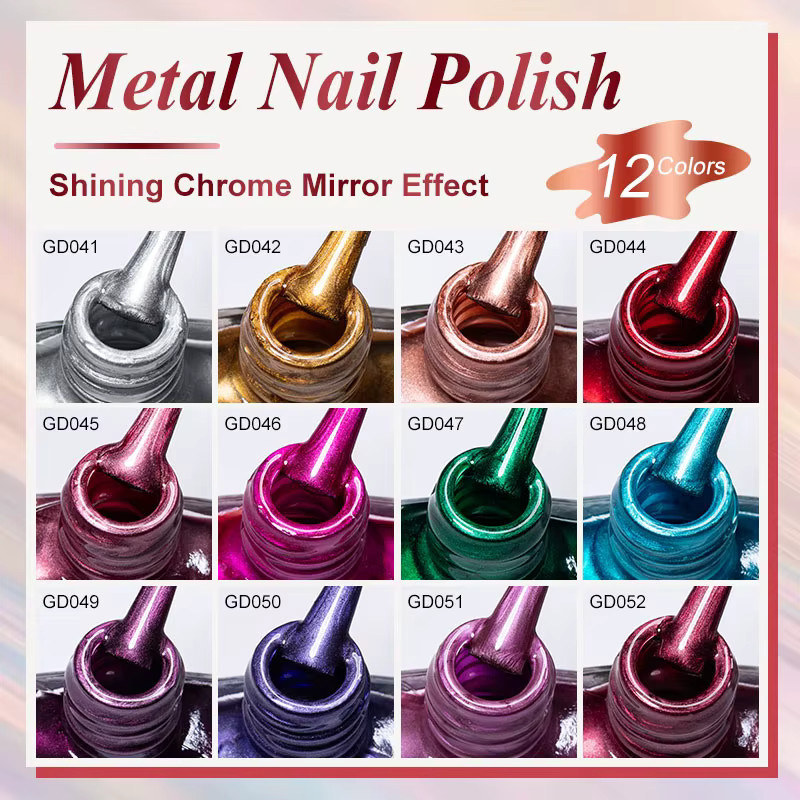 Mtssii Nagellack-Set, 6-teilig, Metallic Spiegeleffekt - Bild 5