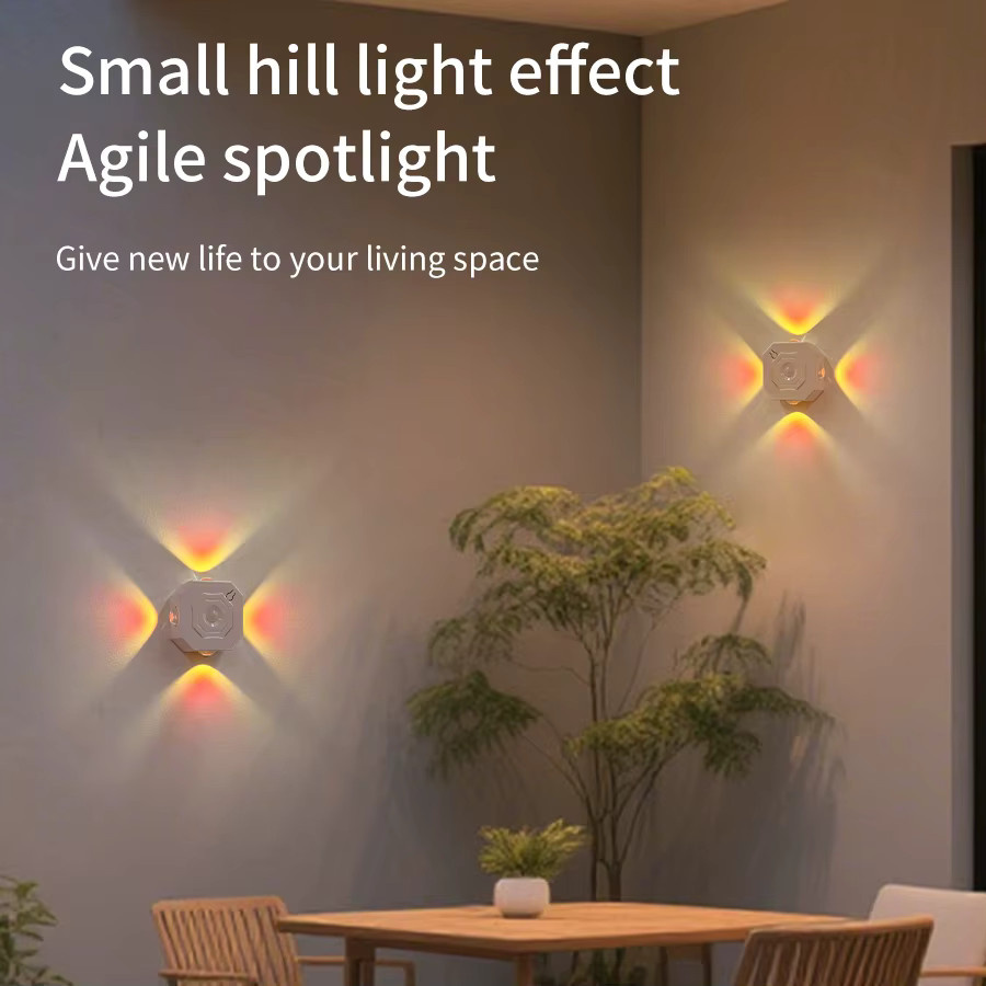 Ammtoo RGB Nachtleuchte mit Bewegungssensor, dimmbare magnetische Wandlampe mit Akku, weiß/mehrfarbig, ideal für Flur, Treppe und Schlafzimmer - Bild 2