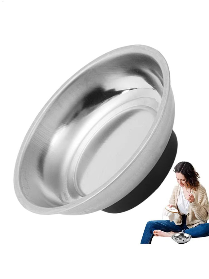 Magnetische Schraubenschüssel aus Edelstahl in Silber für Werkzeuge und Kleinteile - Bild 5