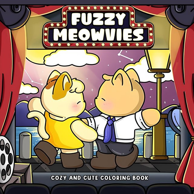 FUZZY MOVIES Malbuch, Tiere, für Erwachsene - Bild 1