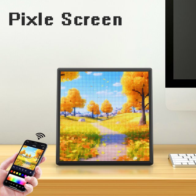 MALITAI RGB LED Display Panel, programmierbares Bluetooth und USB LED Zeichen in Schwarz, ideal für Home Office und Dekoration - Bild 1