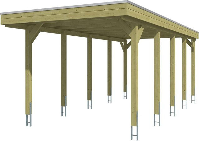 SKANHOLZ Carport Friesland aus Fichte mit EPDM-Dach in Grün, B/T: 708 x 320 cm - Bild 3