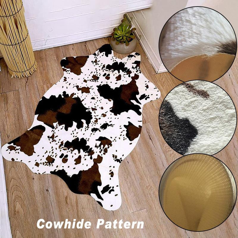 Rutschfester Teppich mit Zebra-Kuh-Muster im 3D-Look, ovaler Kurzflor-Teppich für Wohnzimmer und Salon, waschbar und allergikerfreundlich, B: 110 cm, T: 110 cm - Bild 3