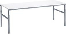 Treston Arbeitstisch TP-710-3 höhenverstellbar in Grau und Weiß, B: 100 cm, T: 70 cm, H: 90 cm - Bild 1