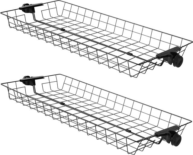 SoBuy 2er Set Aufbewahrungskörbe für Kleiderständer aus Metall in Schwarz FRG34-P02 - Bild 1