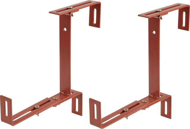 Extra starker Balkonkastenhalter aus Metall in Terracotta, 3-dimensional verstellbar - Bild 1