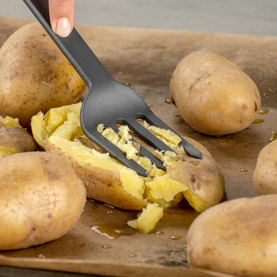 Fackelmann Multigabel Grillzange aus Silikon in Grau - Bild 2