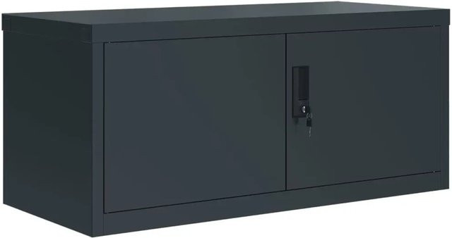 vidaXL Aktenschrank aus Stahl in Anthrazit mit Schloss, B/T/H: 90 x 40 x 40 cm - Bild 1