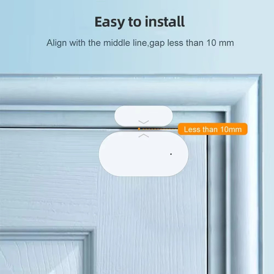 Tuya Zigbee Tür-Fenster-Sensor für Smart Home Automation und Einbruchschutz, kompatibel mit Alexa und Google Home, in Schwarz oder Weiß - Bild 3