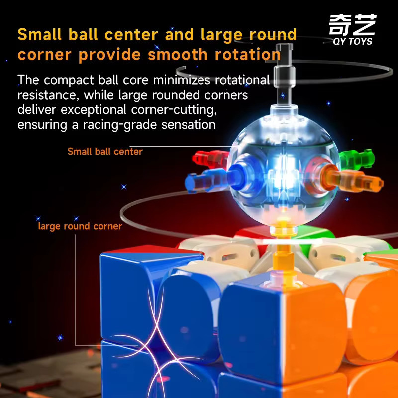 Qiyi Smart Cube 3x3, Magnetischer Magic Speed Cube, Puzzle, Bunt / Mehrfarbig - Bild 3