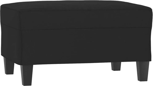 vidaXL Fußhocker Schwarz aus Mikrofasergewebe B/T/H: 70 x 55 x 41 cm - Bild 1