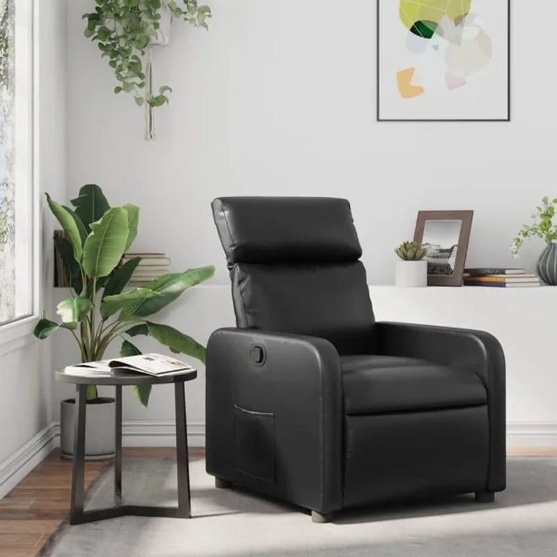 Vidaxl Relaxsessel in Schwarz aus Kunstleder im modernen Design - Bild 1