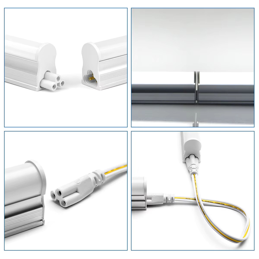 Guillermo LED-Lichtleiste T8 Aluminium-Lampenröhre mit EU-Steckerschalter 25 W 50 cm - Bild 3