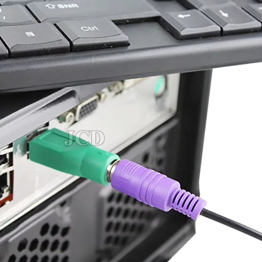JCD USB zu PS2 Adapter Konverter für Tastatur und Maus zur Verbindung mit PC und Laptop - Bild 3